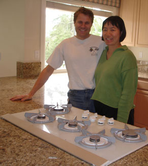 Happy Couple with Counter